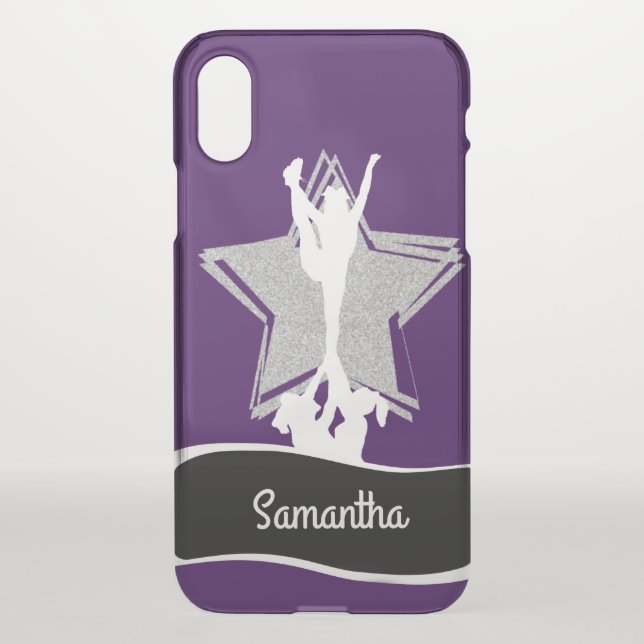 Purpl Cheerleader Flyer personalized iphone X case (Back)
