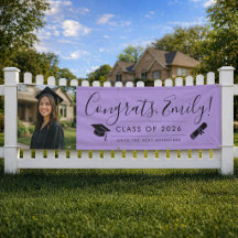 PURPLE 2026 | Graduation Banner with Photo