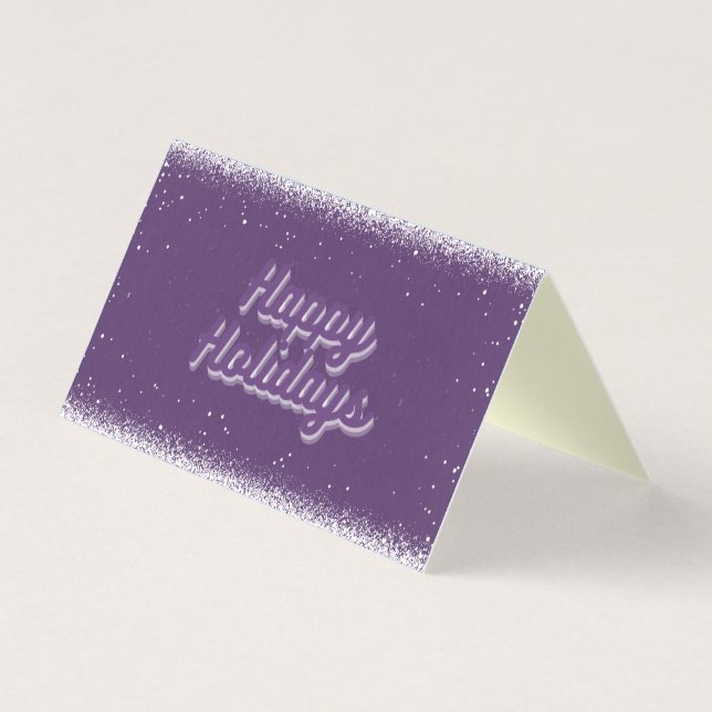 Purple 25 Pack Holiday Cards (Front)
