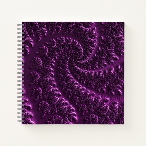 purple 3d Mandelbrot fractal helix curve Notebook