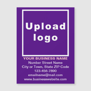Purple 4.25” x 5.6” Magnetic Business Card