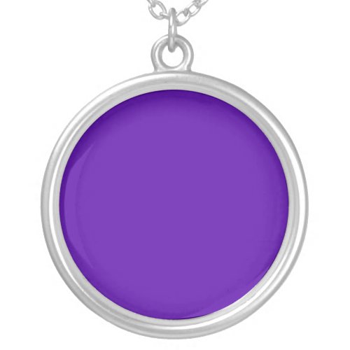 Purple 5300A6 Silver Plated Necklace