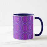 Purple 60&#39;s Retro Fractal Pattern Mug at Zazzle