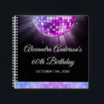 Purple 60th Birthday 70's Disco Ball Guest Book<br><div class="desc">Capture the memories and well wishes of your guests in style with our Purple 60th Birthday Party 70's Disco Ball Guest Book. This guest book is the perfect addition to your milestone celebration, infusing a vibrant '70s flair into your memory collection. In a lively shade of purple, this guest book...</div>