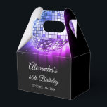 Purple 60th Birthday Party 70's Disco Ball Favor Boxes<br><div class="desc">Make your guests feel like disco stars with our Purple 60th Birthday Party 70's Disco Ball Favor Box. These favor boxes are the perfect way to send your friends and family home with a touch of '70s nostalgia after your milestone birthday celebration. In a lively shade of purple, these favor...</div>