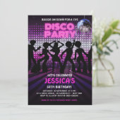 Purple 70s Disco Dancing Party Invitation | Zazzle