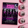 Purple 70s Disco Dancing Party Invitation