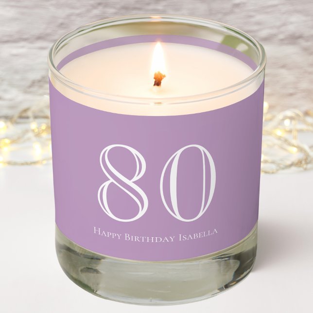 Purple | 80th Birthday | Scented Jar Candle (Creator Uploaded)