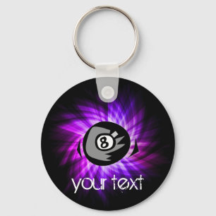 Purple 8 ball keychain