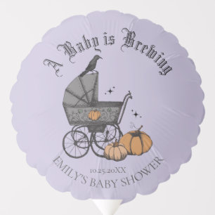 Purple A Baby is Brewing Fall Baby Shower Balloon