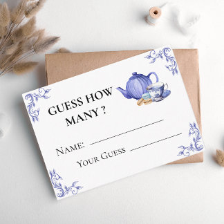 Purple a baby is brewing Guess How Many Game Enclosure Card