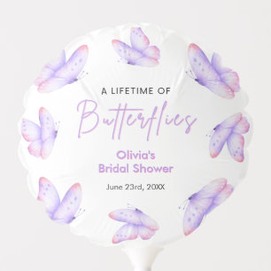Purple A Lifetime of Butterflies Bridal Shower Balloon