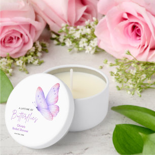Purple A Lifetime of Butterflies Bridal Shower Mini Candle Favors