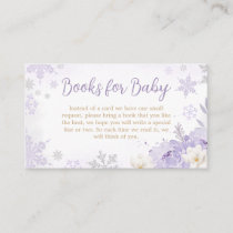Purple A Little Snowflake Books for Baby Enclosure Card