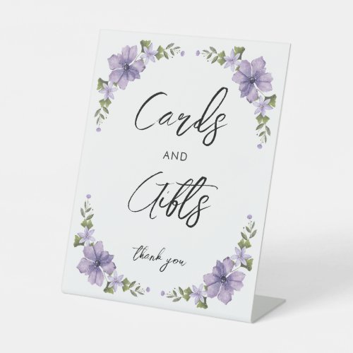 Purple A Little Wildflower Cards Gift Baby Shower 