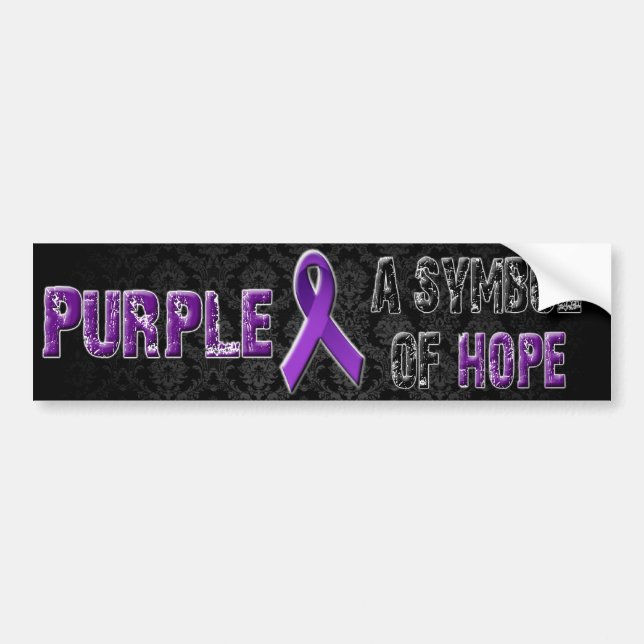 Purple a symbol of hope... Bumper Sticker (Front)