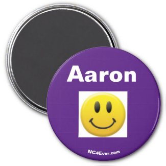 Purple Aaron Smile magnet