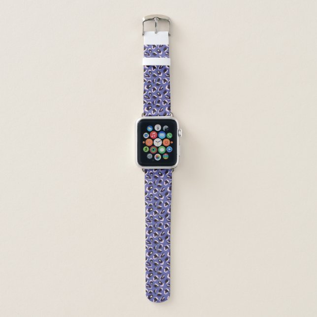 Purple Abstract Animal Print Apple Watch Band (Front)