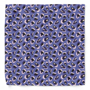 Purple Abstract Animal Print Bandana