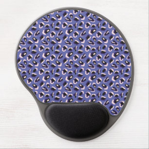 Purple Abstract Animal Print Gel Mouse Pad