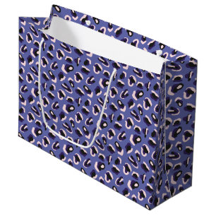 Purple Abstract Animal Print Large Gift Bag