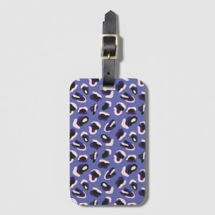 Purple Abstract Animal Print Luggage Tag