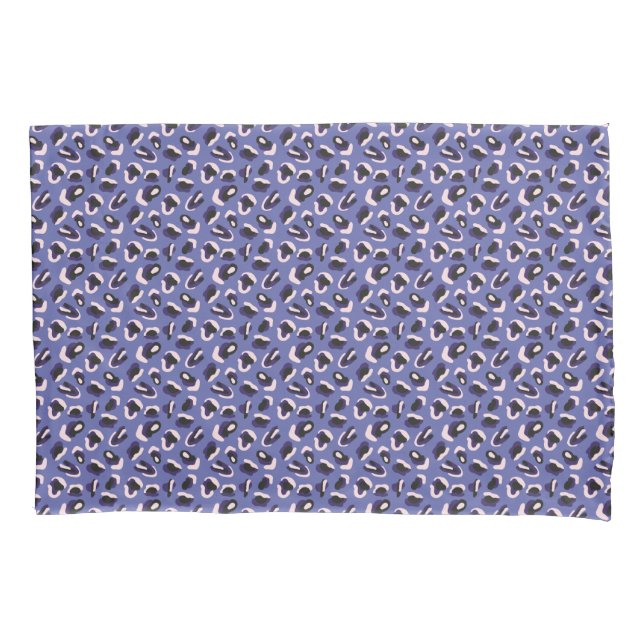 Purple Abstract Animal Print Pillow Case (Front-Left)