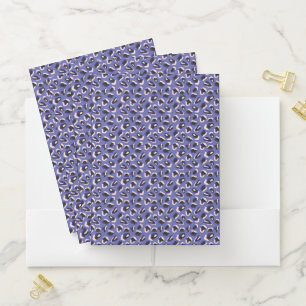 Purple Abstract Animal Print Pocket Folder