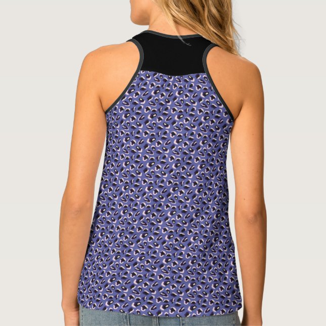 Purple Abstract Animal Print Tank Top (Back)