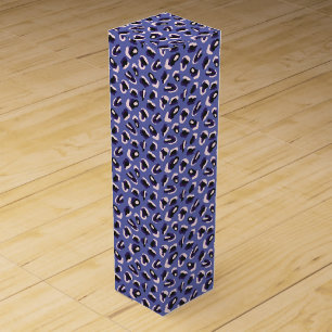 Purple Abstract Animal Print Wine Box