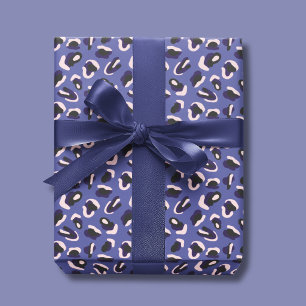 Purple Abstract Animal Print Wrapping Paper