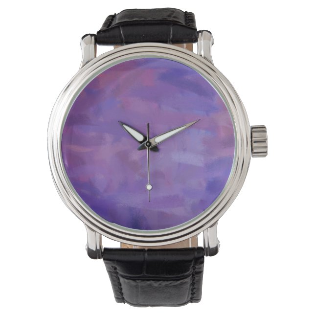 Purple Abstract Art 3 Watch (Front)