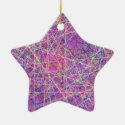 purple abstract art ceramic ornament