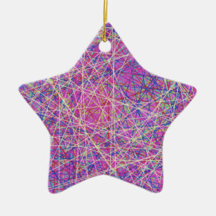 purple abstract art ceramic ornament