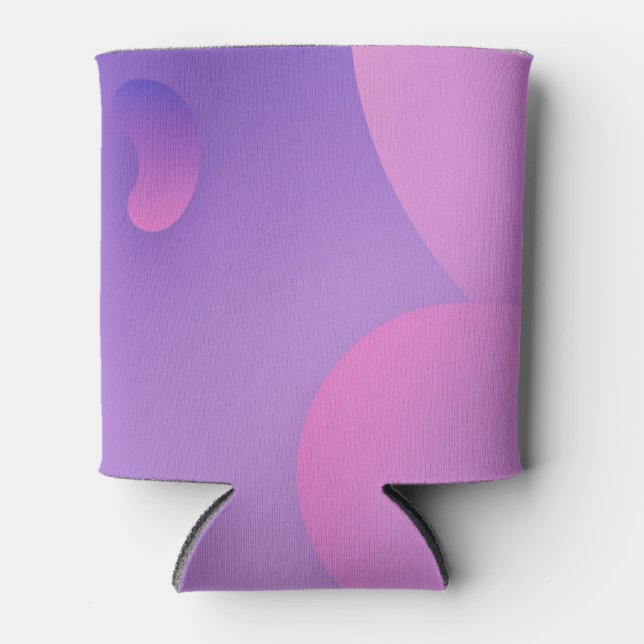 Purple Abstract Art Design Can Cooler (Front)