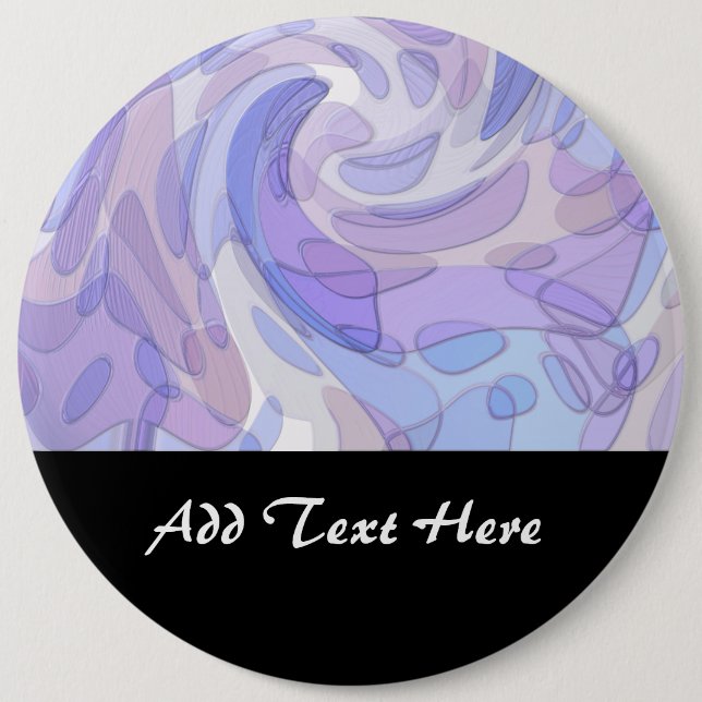 Purple Abstract Art Modern Artwork Pinback Button (Front)