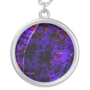 Purple Abstract Art Necklace