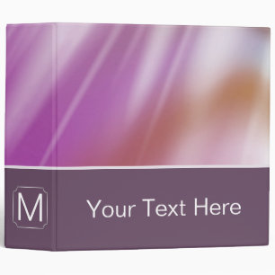 Purple Abstract Background. Custom Monogram Binder