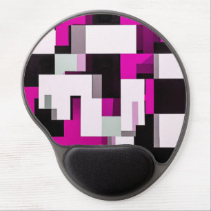 Purple abstract blocks gel mouse pad