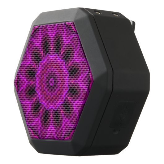 Purple Abstract Boombot REX Black Bluetooth Speaker (Left)