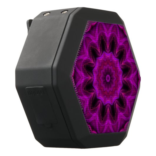 Purple Abstract Boombot REX Black Bluetooth Speaker (Right)
