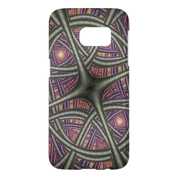Purple Abstract Celtic Knotwork Pattern Samsung Galaxy S7 Case by skellorg at Zazzle