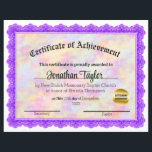 Purple Abstract Certificate of Achievement<br><div class="desc">This is a certificate of achievement.  Generally,  for a church,  but can be used for other things also.</div>
