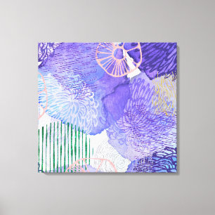 Purple Abstract Design Canvas Print