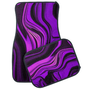 Purple Abstract Design Car Floor Mat