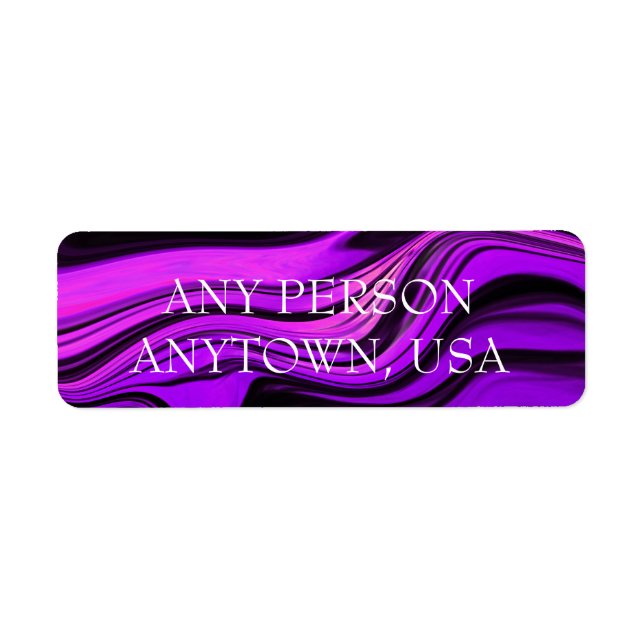 Purple Abstract Design Label (Front)