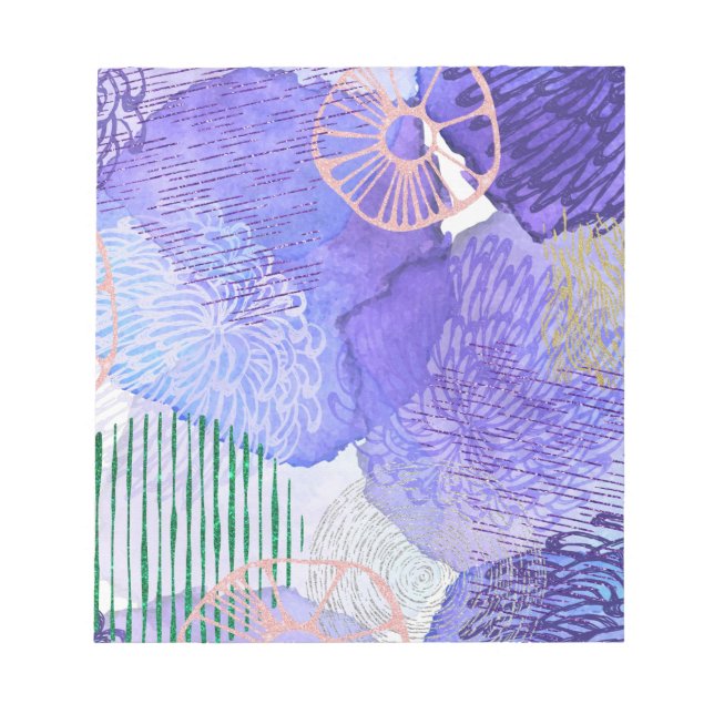 Purple Abstract Design Notepad (Front)