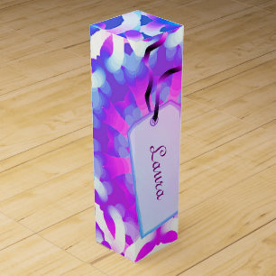 Purple abstract design wine box