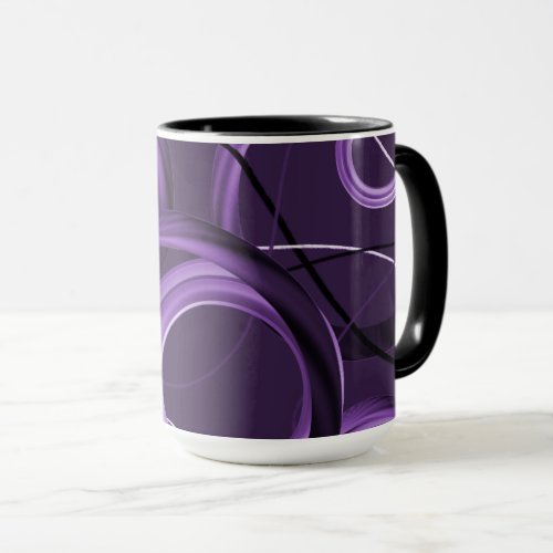 Purple Abstract Designer Mug