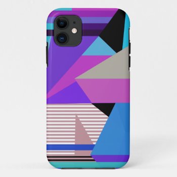 Purple Abstract Geometric Design Iphone 5 Case- Iphone 11 Case by OrganicSaturation at Zazzle